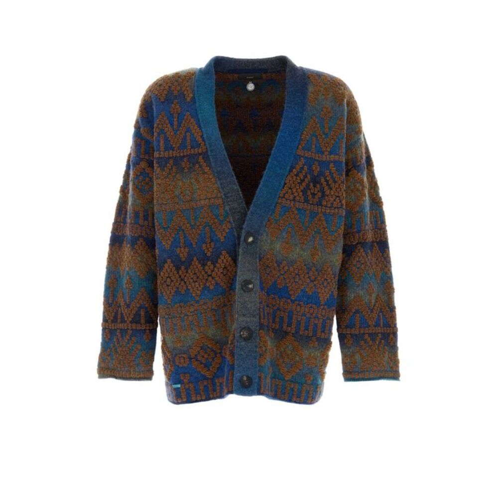 Alanui Men Embroidered Cotton Blend Western Beat Oversize Cardigan